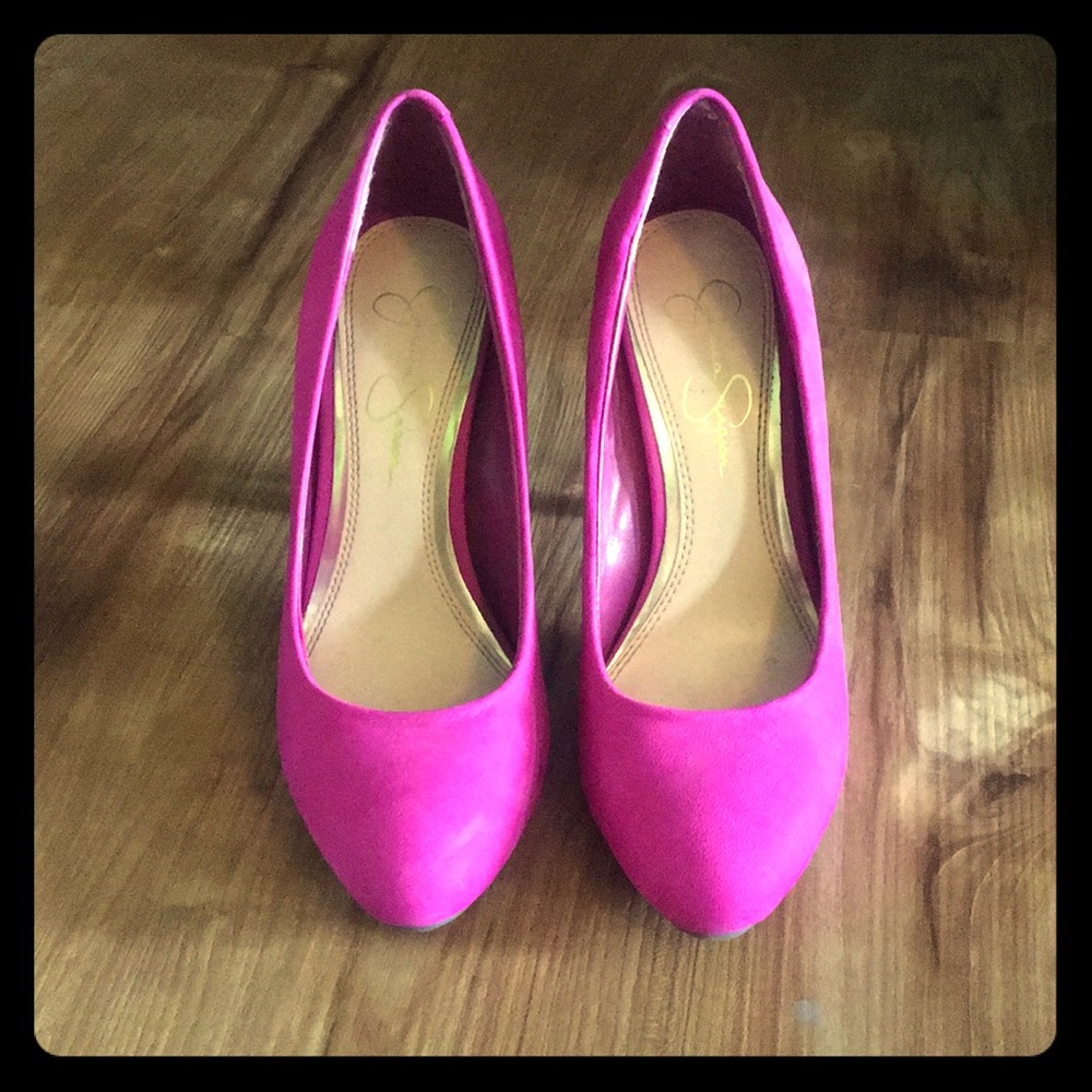 Jessica Simpson Hot Pink heals